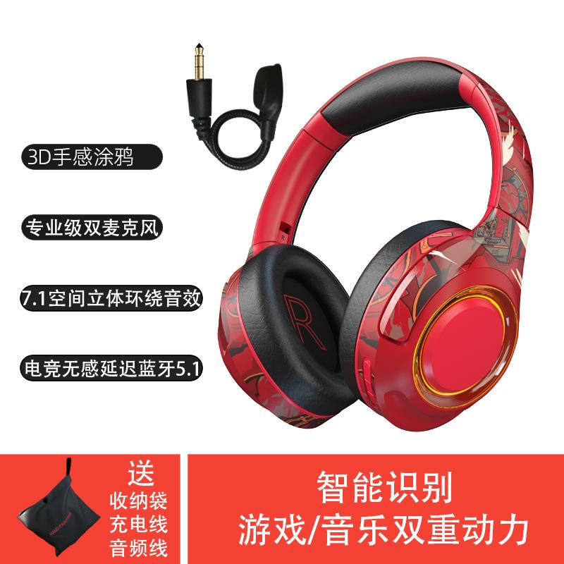 Tai nghe bluetooth phong cách mới nhất gắn trên đầu trò chơi thể thao điện tử phiên bản tiêu chuẩn chính thức của máy tính mẫu riêng tai nghe giảm tiếng ồn ăn gà
