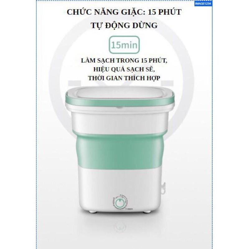 Máy Giặt Mini Gấp Gọn YANGZI Chính Hãng Khử Khuẩn Tia UV, Tích Hợp Vắt Khô Kèm BH 12 Tháng