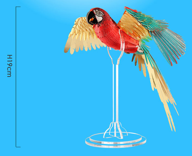 Mô hình thép 3D tự ráp Scarlet Macaw