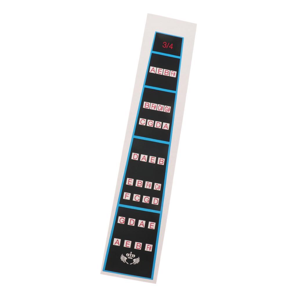 2-6pack Violin Chart Finger Sticker Guide Intonation Chart for Violin Parts 3-4