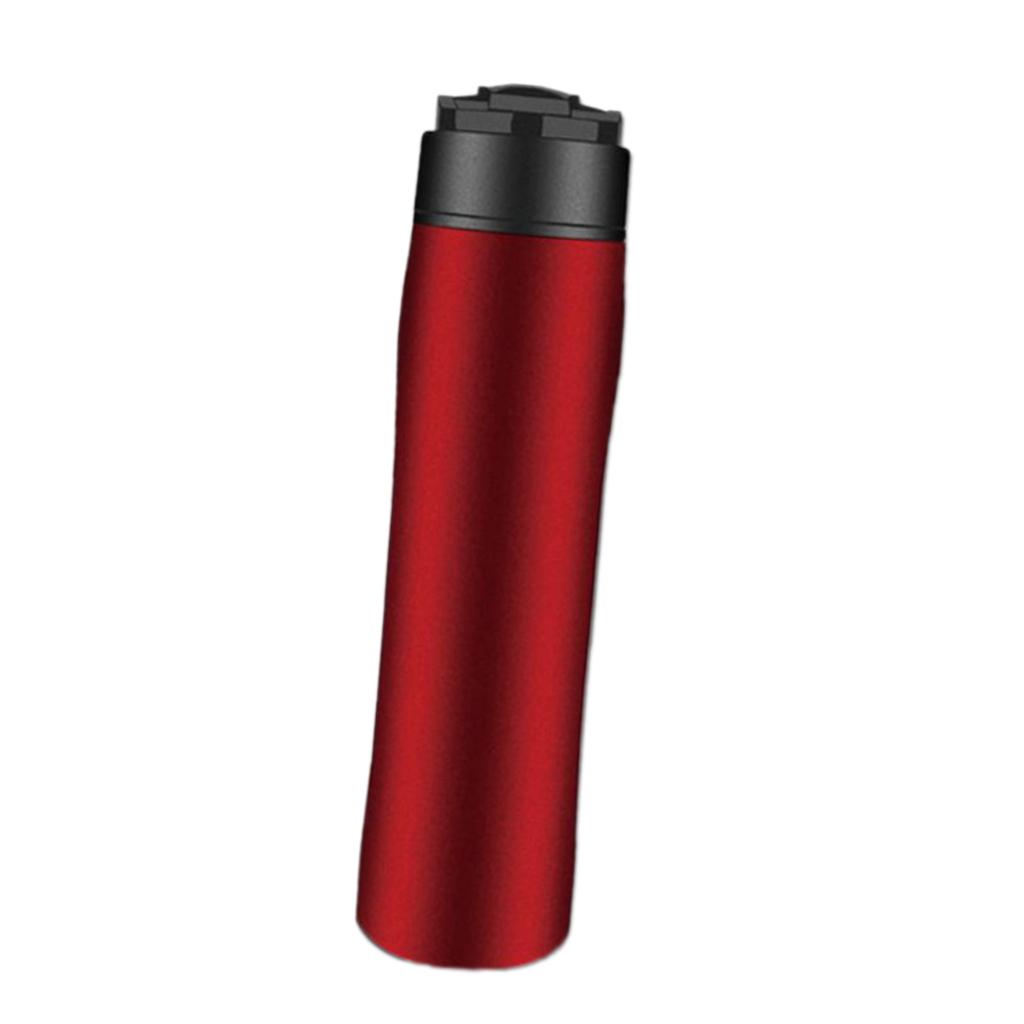 Portable French Press Coffee Maker Vacuum Insulated Travel Mug Stainless Steel Coffee Tea Maker Bottle for Hiking, Camping, Outdoors