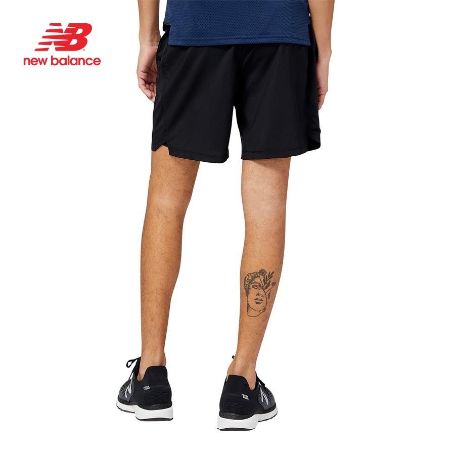 Quần ngắn thể thao nam New Balance APP RUNNING SHORTS M BLACK MULTI - MS23246BM (form quốc tế