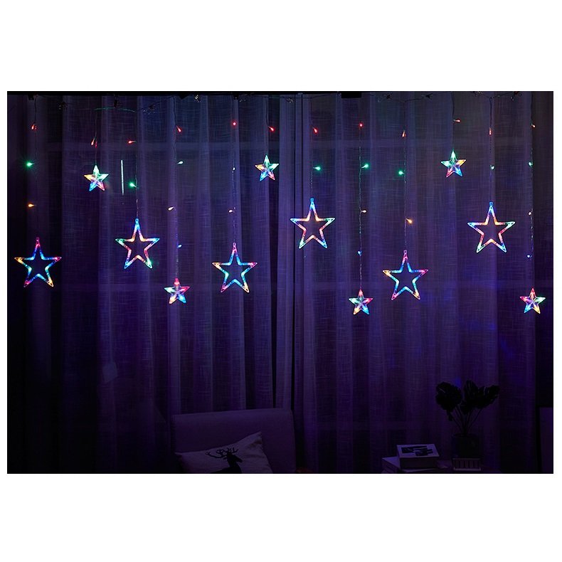 Dây đèn led ngôi sao trang trí giáng sinh, tết năm mới đẹp