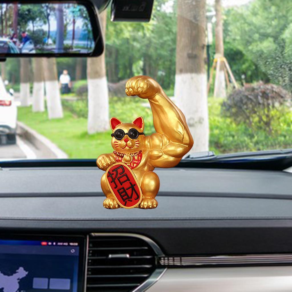 2 cái x Tượng Mèo May Mắn Phong Thủy Cánh Tay Khổng Lồ Tài Lộc