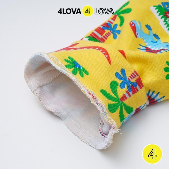 Quần thun dài bo gấu 4LOVA chất cotton mềm mại cho bé 8-24kg