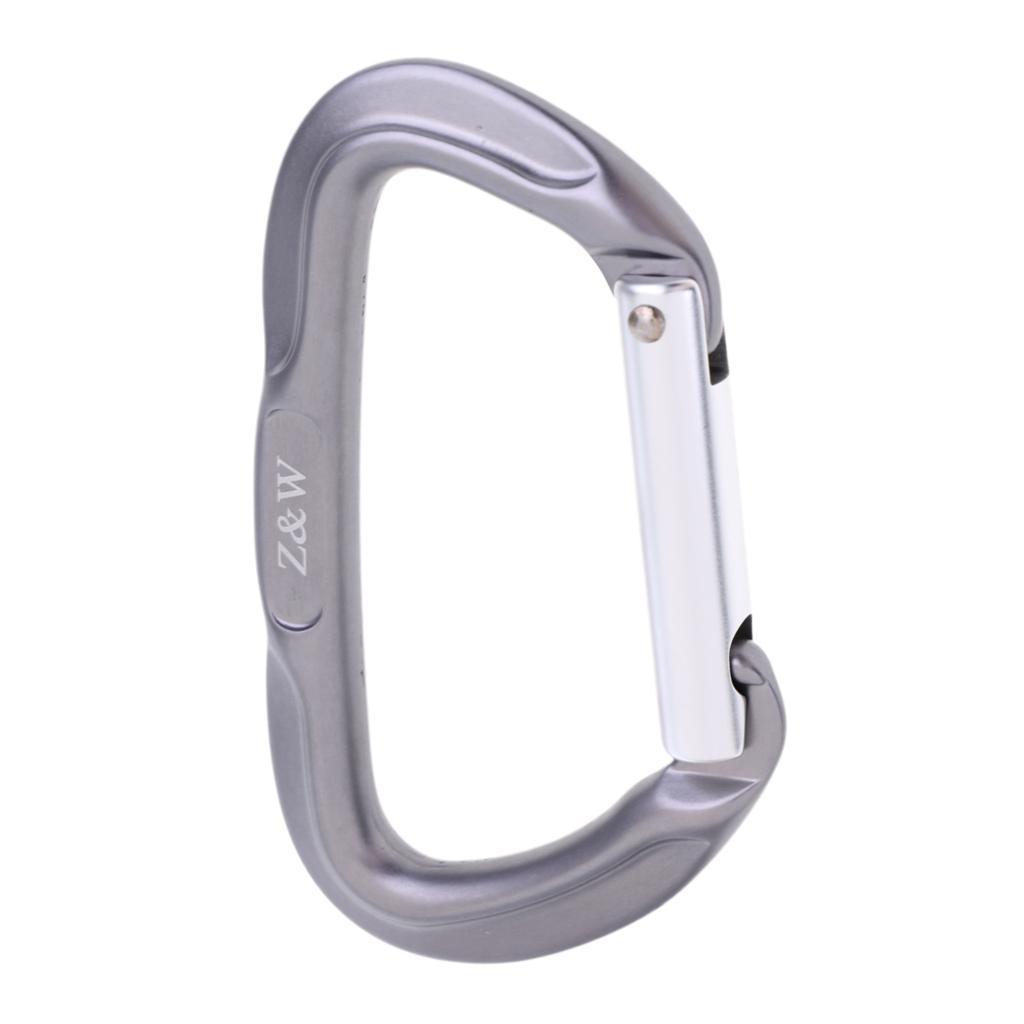 24KN Ultra-light Straight Gate D-shaped Carabiner Non Locking Outdoor Rock Climbing Rescue Rappelling