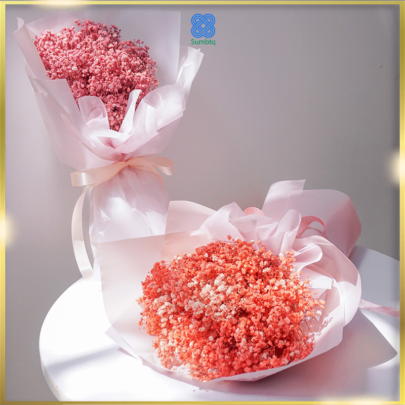 Hoa baby khô  Pink color baby’s breath bouquet