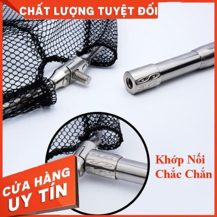 Vợt Vớt Cá Inox Cao Cấp Siêu Bền 1m7 2m1 2m5 3m - Sanami Fishing