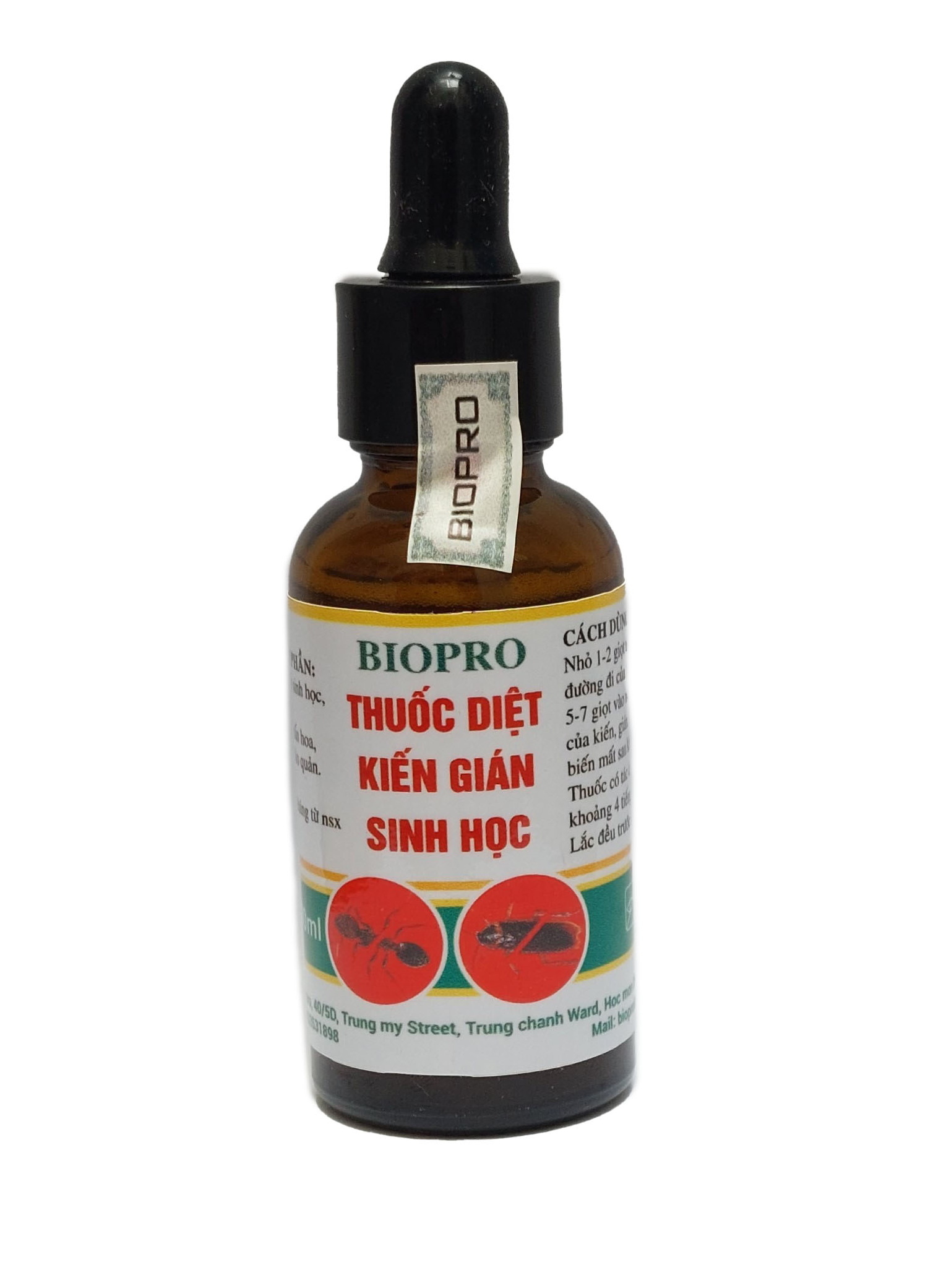 Chai diệt kiến dán sinh học Biopro Dạng bóp nhỏ giọt tiện lợi Diệt sạch kiến gián tận gốc, An toàn