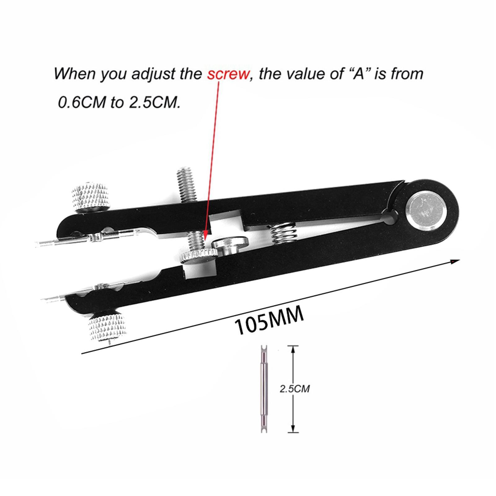 Watch Bracelet Spring Bar Plier Tweezer Remover Replace Adjuster Tool Black