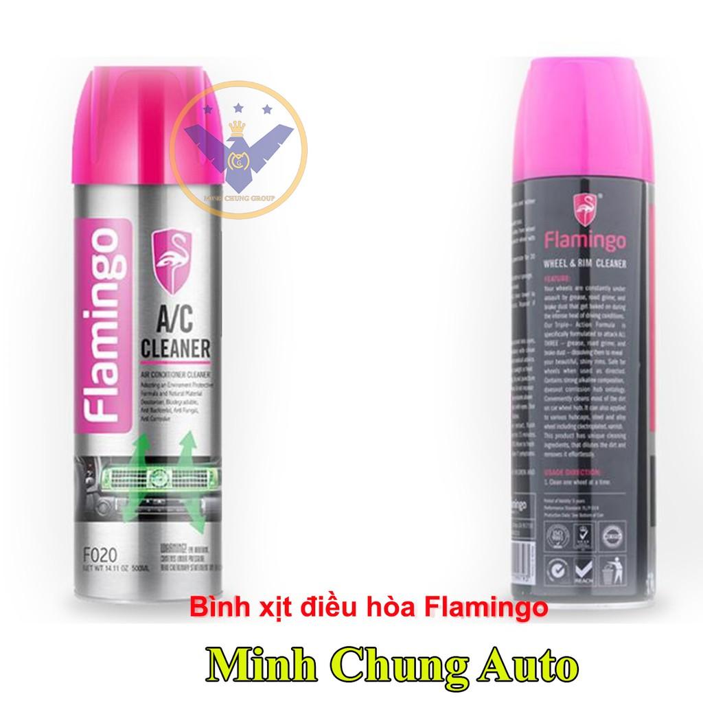 Bình xịt khử mùi và vệ sinh dàn lạnh điều hòa ô tô Flamingo Air Condition