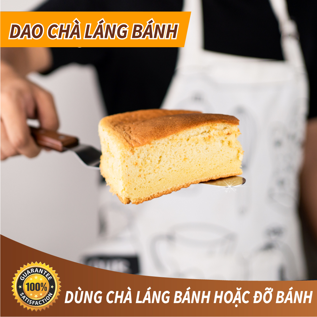 Dao Chà Láng Bánh/ Dao Lấy Bánh, Xẻng Phết Bánh Kem Spatula Model BS. Có 4 Kích Thước, Chất Liệu Inox Cao Cấp, Tay Cầm Gỗ, Siêu Nhẹ. Hàng Nhập Khẩu Chính Hãng Thái Lan