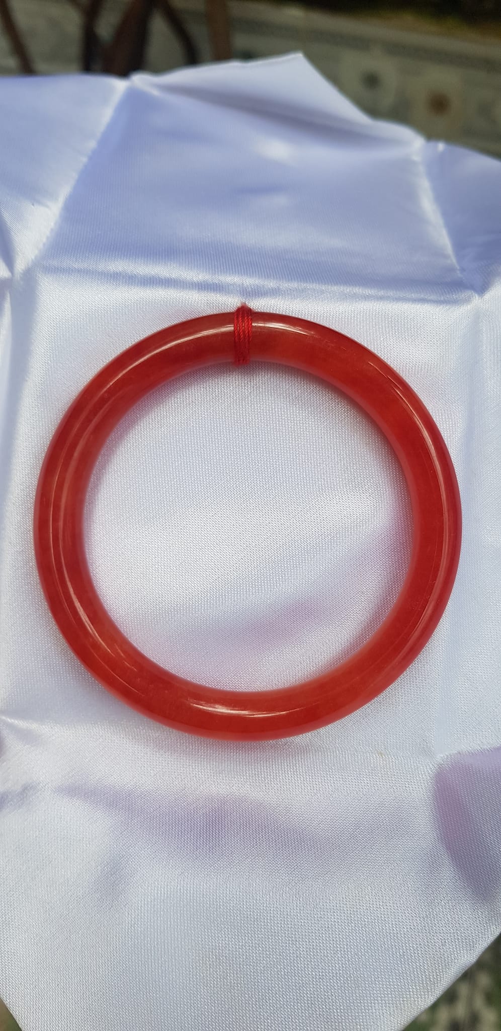 Vòng tay nữ đá Cẩm Thạch Đỏ Đẹp 53mm x cọng 7mm Nữ mệnh hỏa mệnh thổ 52kg - 58kg Hợp mệnh hợp công việc may mắn tốt đeo đẹp tay ạ