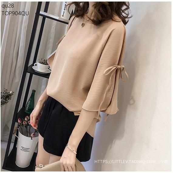 TOP811 ÁO KIỂU NỮ THẮT NƠ TAY