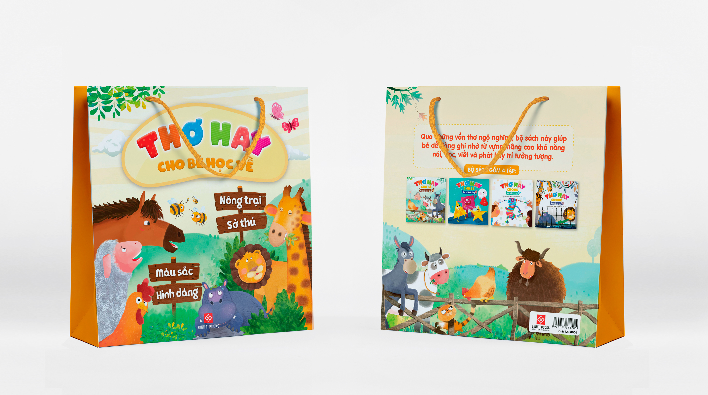 Sách - Bộ túi: Thơ hay cho bé học về - (4 tập) Đinh Tị Books