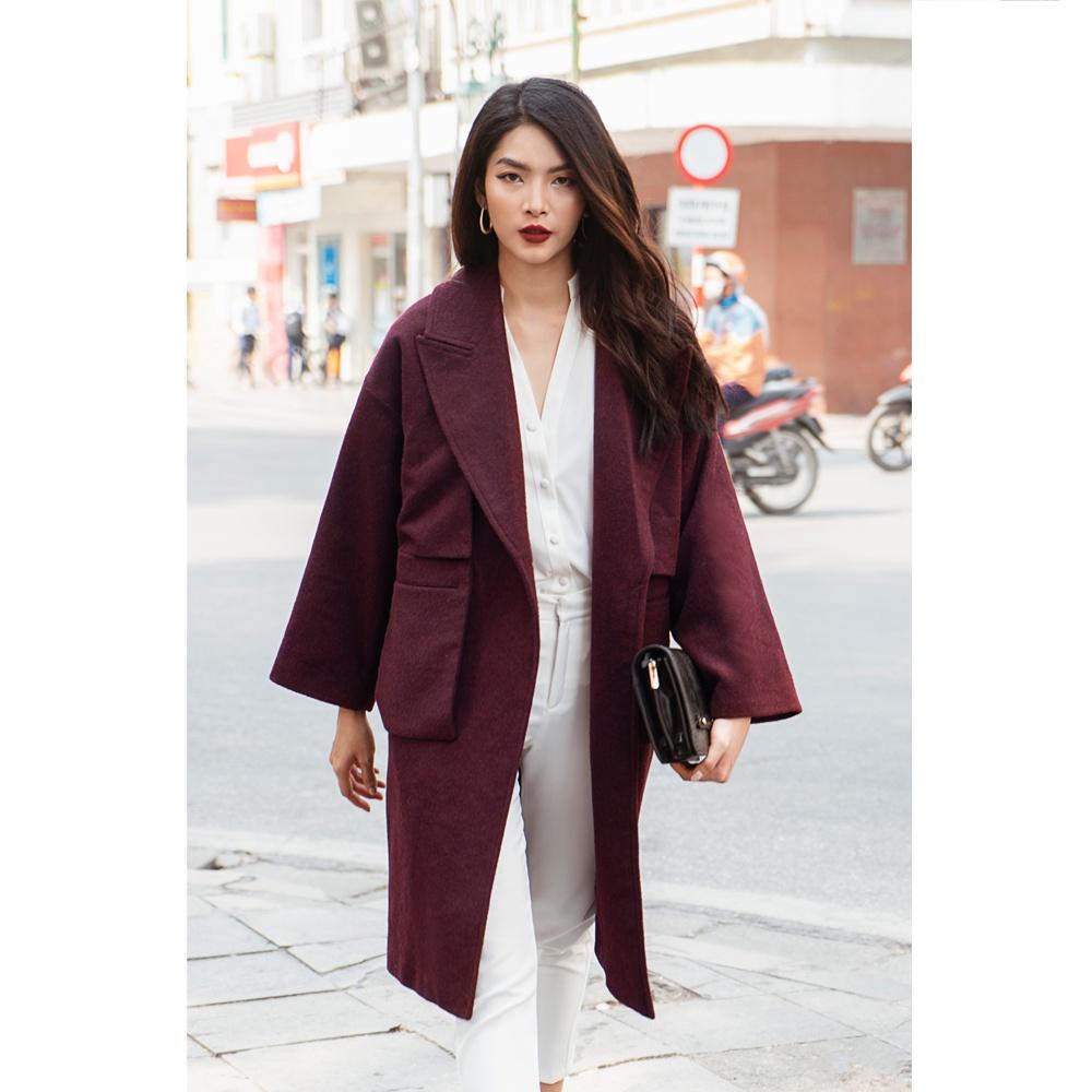 Áo khoác nữ dáng dài bigsize Burgundy 2NDDATE CO003BF