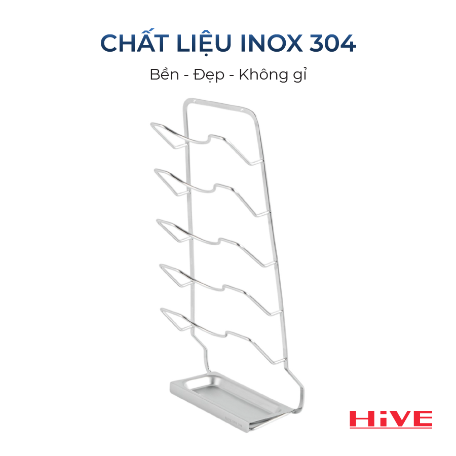 Kệ úp nắp vung treo tường HiVE inox 304