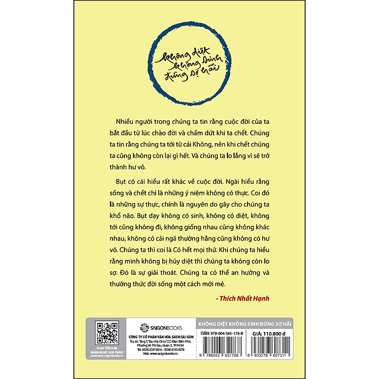 Không Diệt Không Sinh Đừng Sợ Hãi  - SG