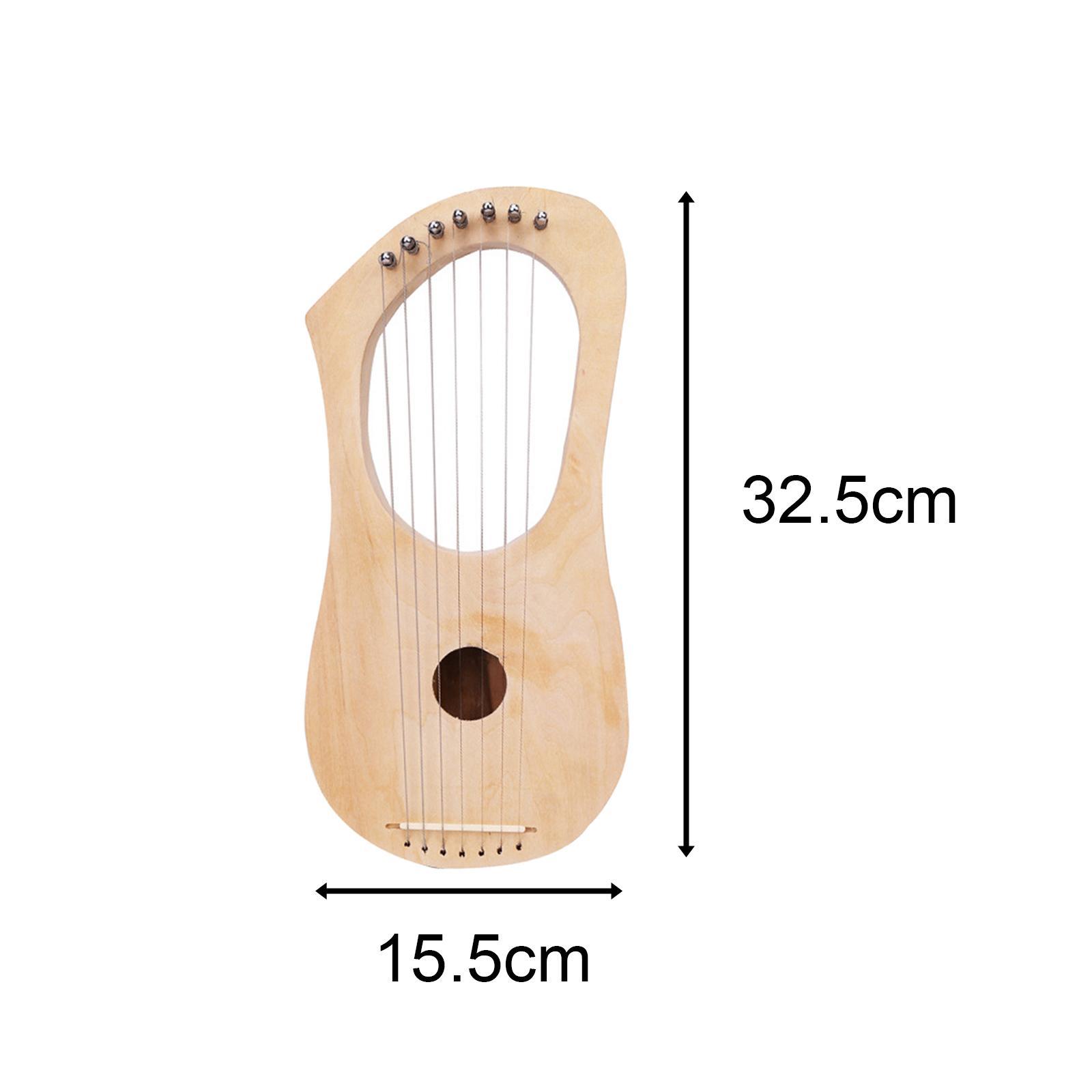 Harp Making Material Set, 7 String DIY Set, Soft Sound Interactive Beginners String Lyre, Harp Lyres, Wood String Instrument for Stage