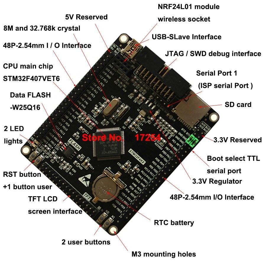 Bảng Mạch Phát Triển STM32F407VET6 Cortex-M4 STM32 Chuyên Dụng