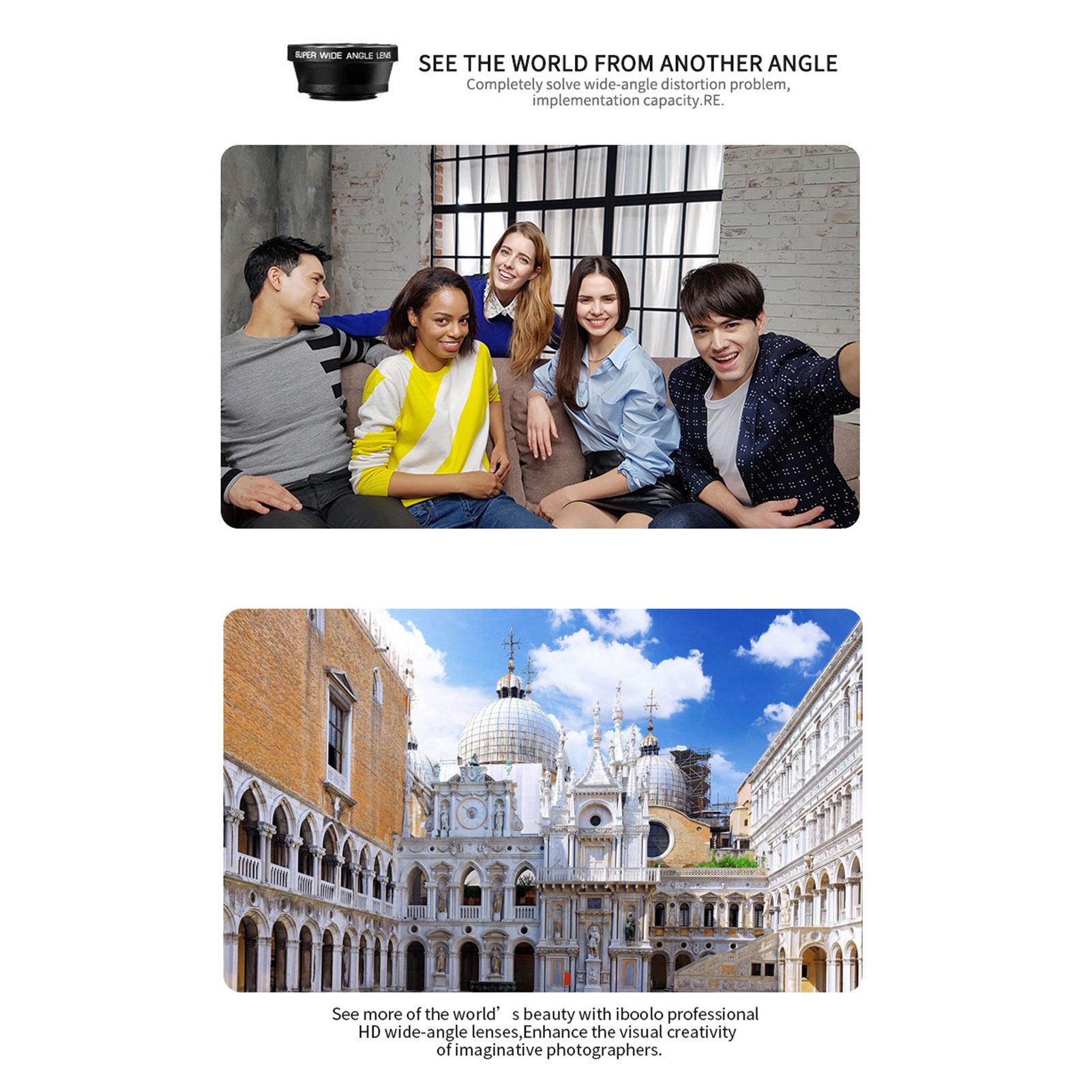 Professional HD 0.3X Ultra-Wide Angle Lens Clip-on Phone Camera Lens Add-on Lens Camera Lens No Dark Corner Compatible