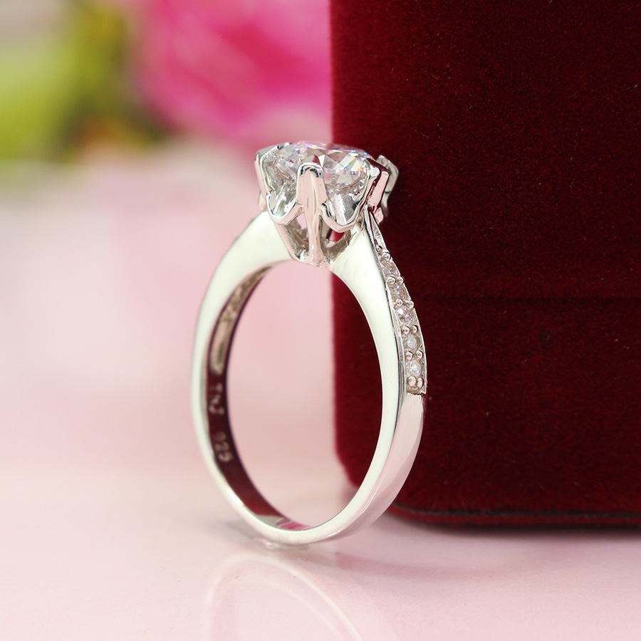 Nhẫn bạc nữ đẹp đính đá sang trọng NN0201 - Trang Sức TNJ
