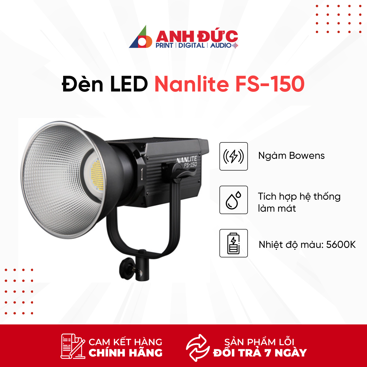 Đèn LED Nanlite FS-150 Monolight