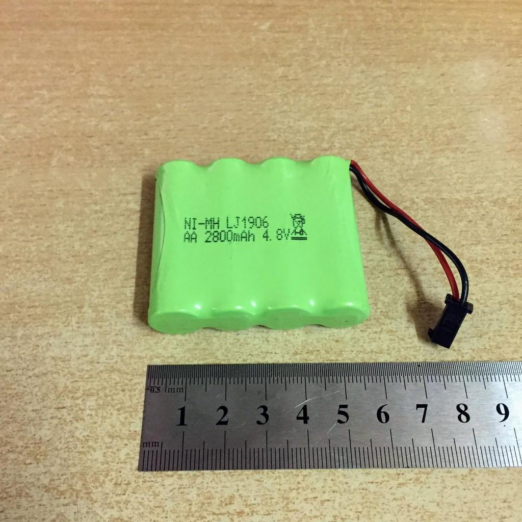 Pin sạc 4.8V dung lượng 2800mAh chân càng cua đen 2P