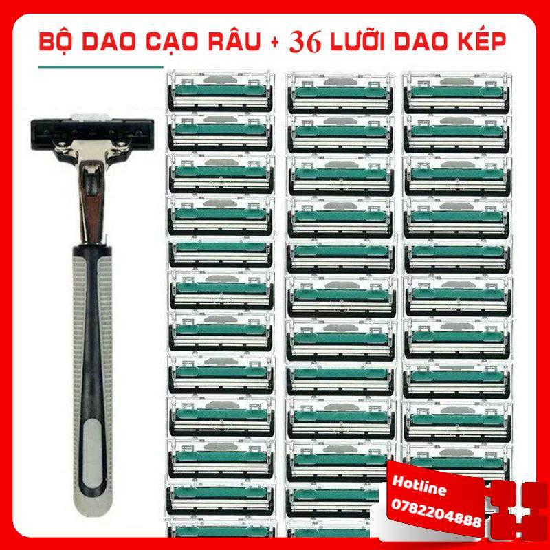 Set Dao Cạo Râu 36 Lưỡi Dao Cạo Thay Thế - Loại Tốt