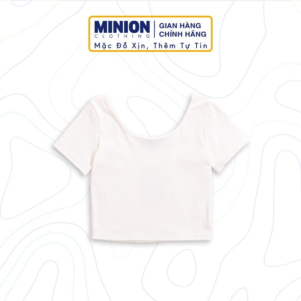 Áo croptop MINION CLOTHING tee form vừa ngắn tay phông cổ tròn pull Ulzzang Streetwear Hàn Quốc vải thun mềm mịn A3214