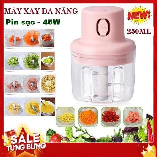 Máy Xay tỏi Ớt,hành,Mini Tự động sạc pin,Mini đa năng Tiện Dụng, máy say tỏi dung tích 250ml