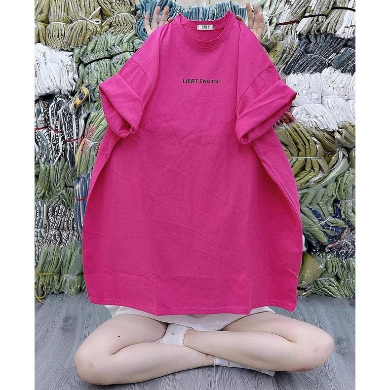 Áo thun 3158 cotton khô - Áo phông Unisex tay lỡ form rộng in chữ