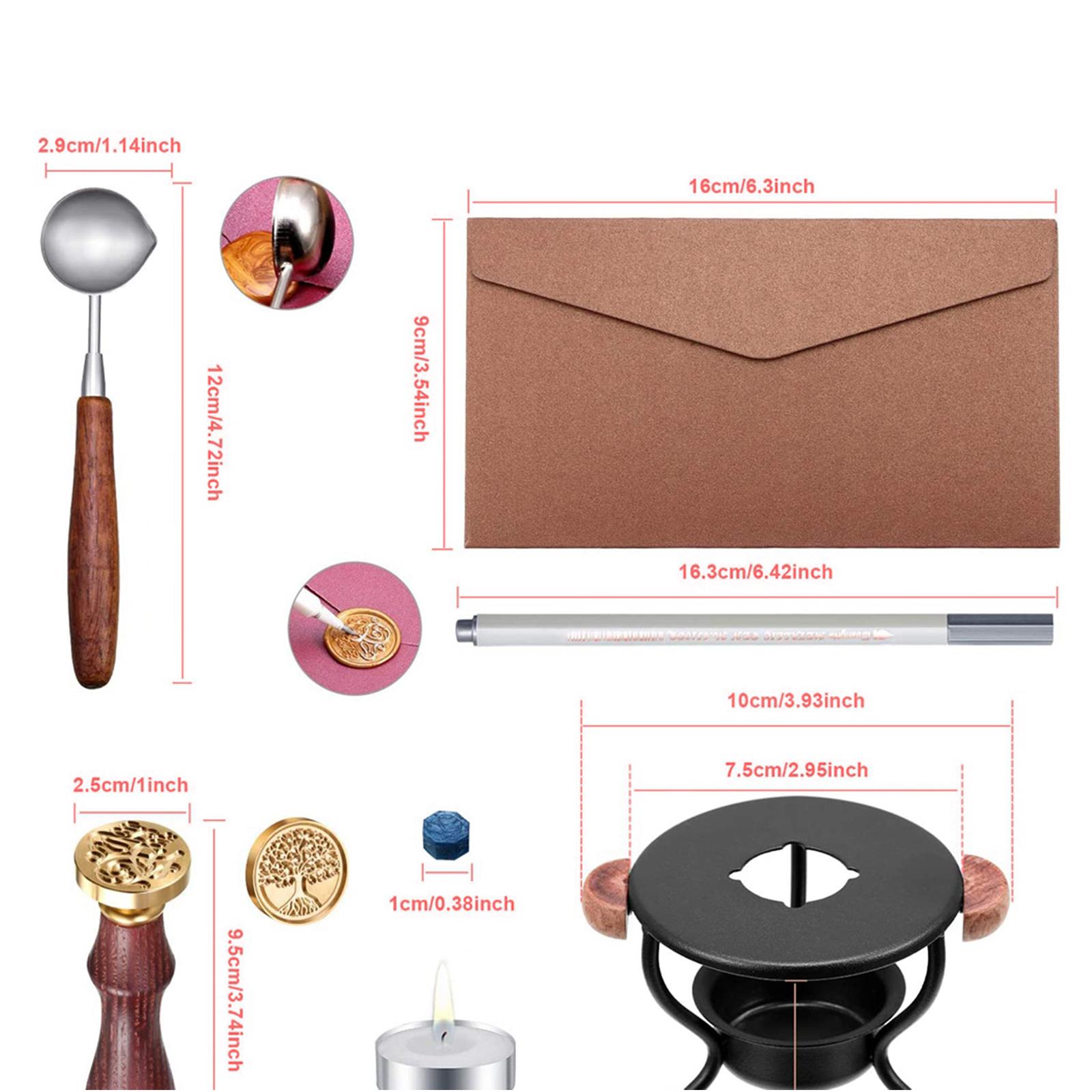 Retro Sealing Wax Stamp Kit for Sealing Letter Card Wedding Invitation