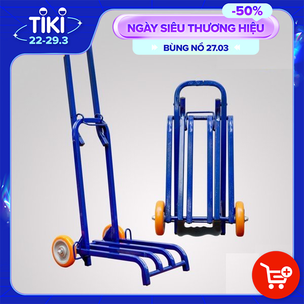 XE ĐẨY XẾP GỌN HUỲNH TÂN MODEL XĐ-HT01 - TẢI TRỌNG 70 KG (CHẤT LIỆU SẮT SƠN TĨNH ĐIỆN)