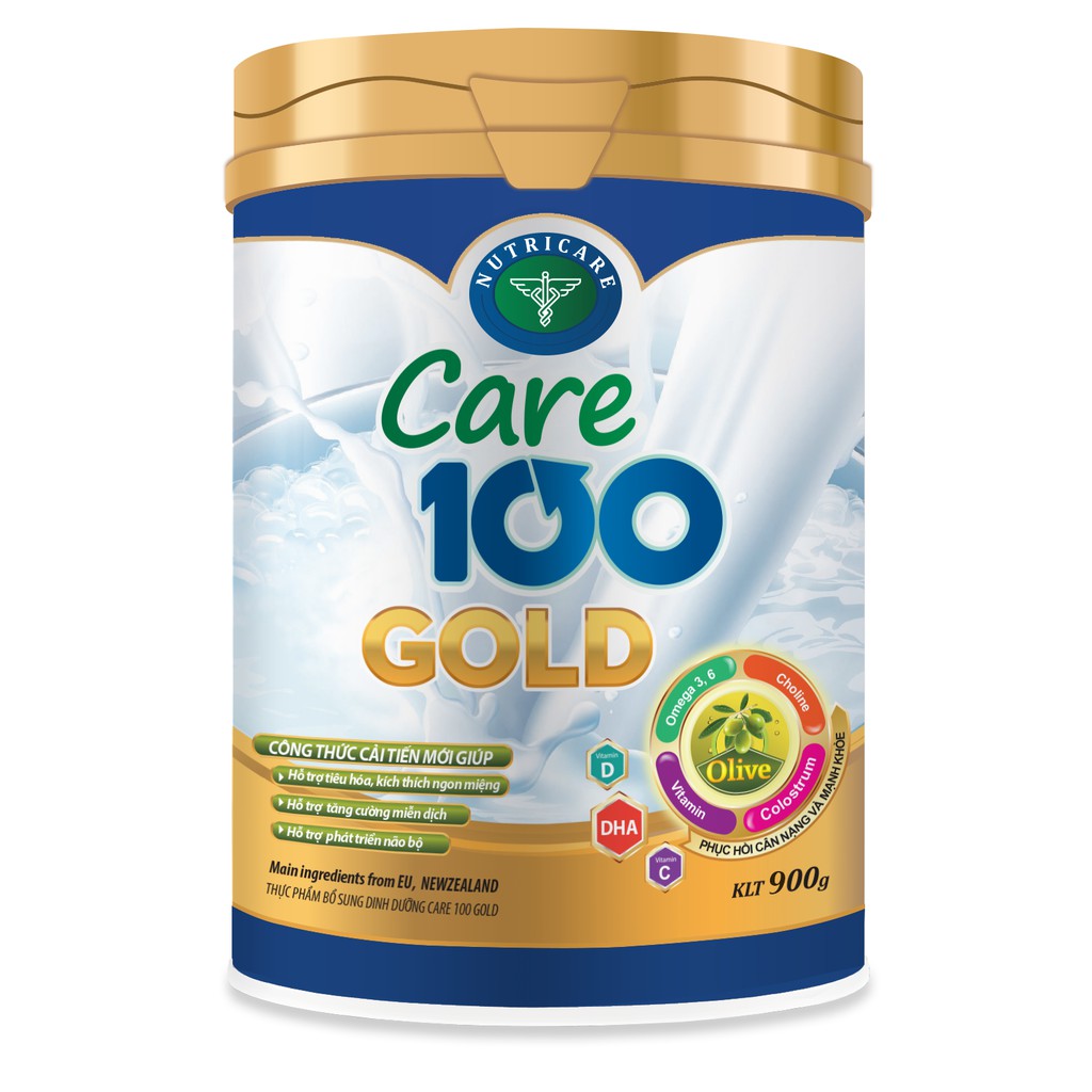 Sữa Nutricare Care 100 Gold cho trẻ biếng ăn suy dinh dưỡng 1-10 tuổi (900g)