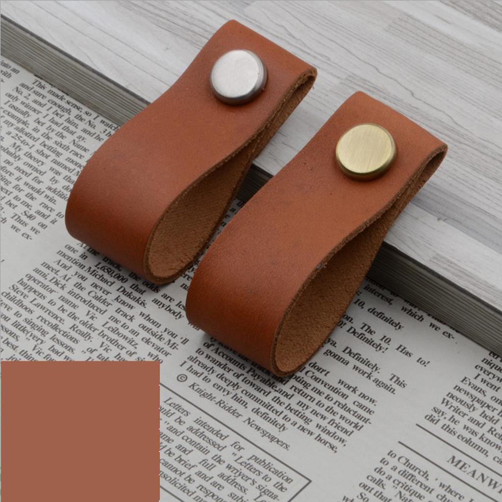 4 Set Cabinet Door Handle Soft Leather Door Handles For Cupboard Furniture