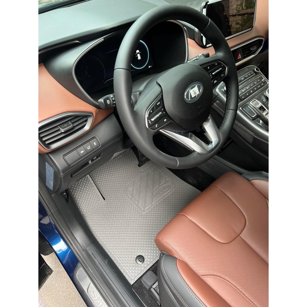 Thảm Lót Sàn Ô Tô Hyundai Santafe - Phiên Bản KATA Pro viền ép nhiệt - Khít với sàn xe, Không thấm nước, Không mùi, Không ẩm mốc