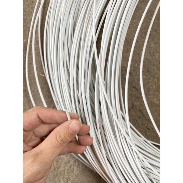 1 Mét dây thép bọc nhựa màu trắng loại 2,5 li không rỉ- hàng tốt, chất lượng