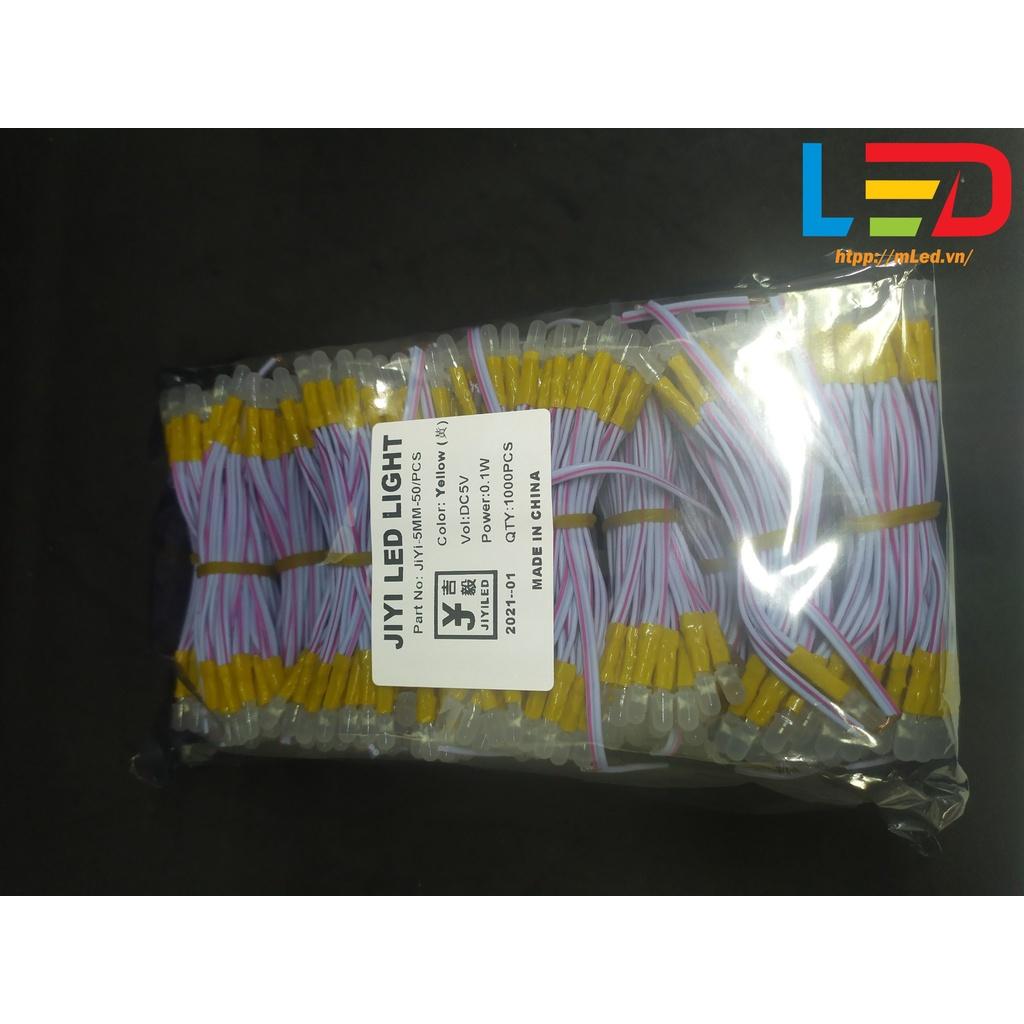 Led liền dây 100 bóng điện áp 5V và 12V, Led ruồi đơn sắc
