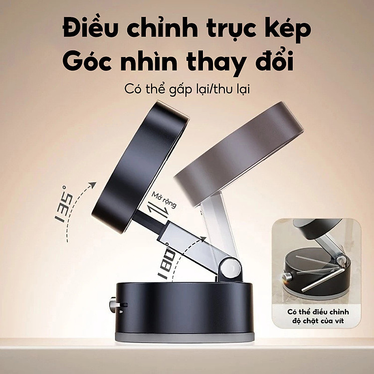 Giá Đỡ Điện Thoại Hút Từ Tính Chân Không Gấp Gọn 360, Mang Đi Tập GYM, Nấu Cơm, Dã Ngoại... Hàng Nhập Khẩu