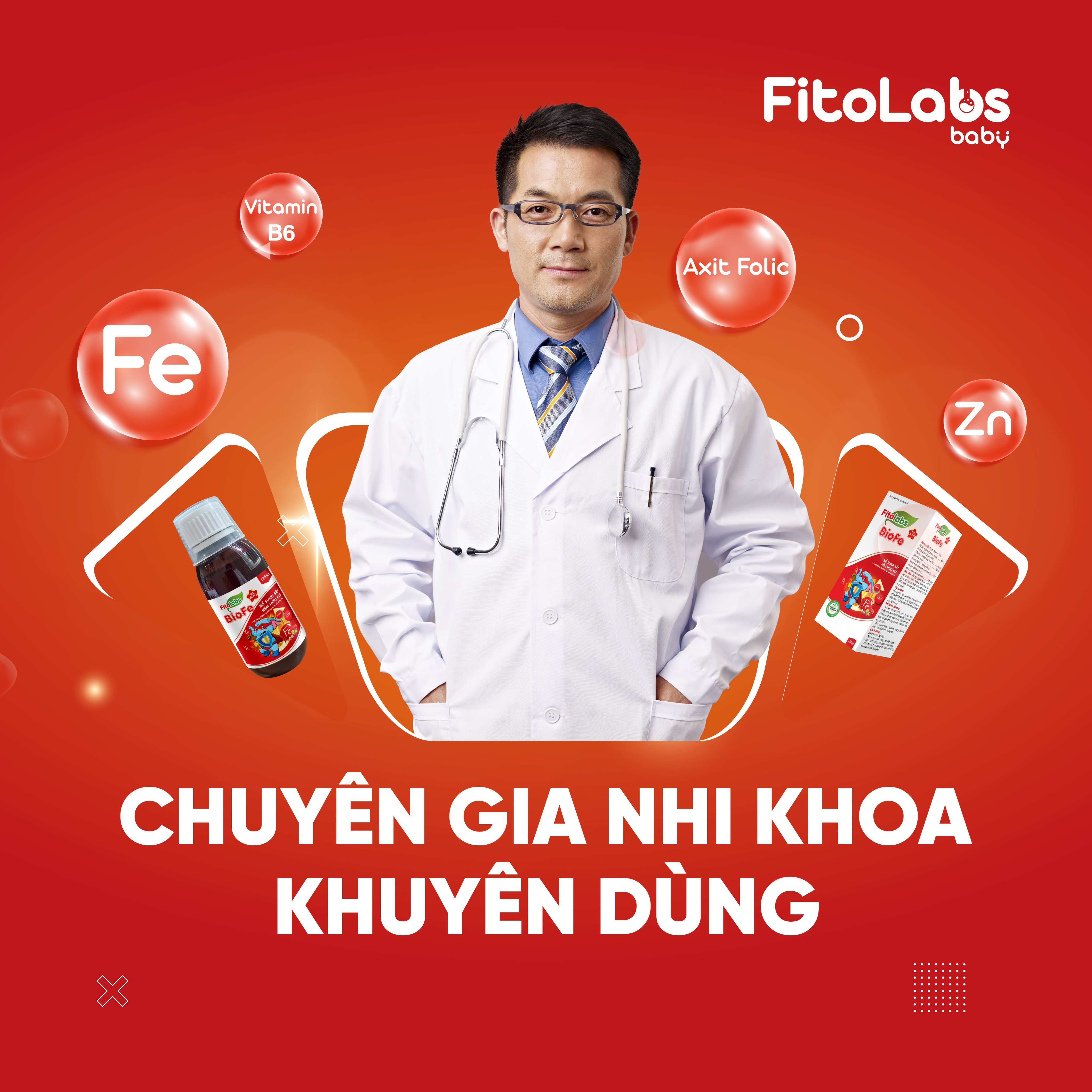 Fitolabs BioFe bổ sung vi chất Sắt, Kẽm, Vitamin B6-B9 hỗ trợ quá trình tạo máu, tăng cường sức đề kháng