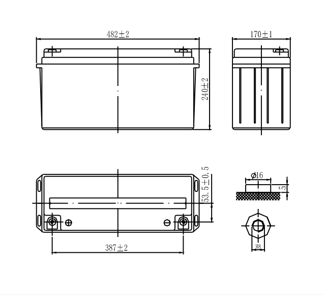 Ắc quy vision 6FM150MV-X 12V-150Ah -
