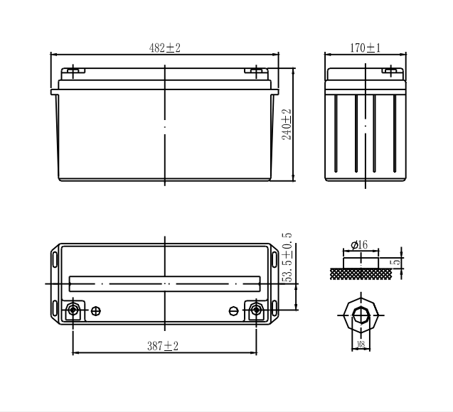 Ắc quy vision 6FM150MV-X 12V-150Ah - (PDC-TECH)