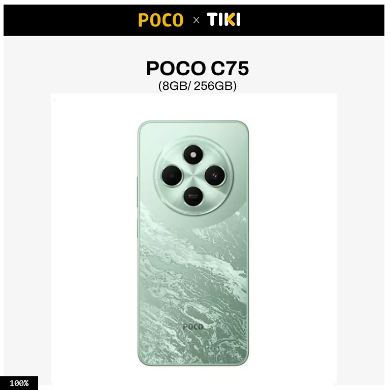 Điện thoại POCO C75 (8GB/256GB) - Hàng Chính Hãng - ĐK