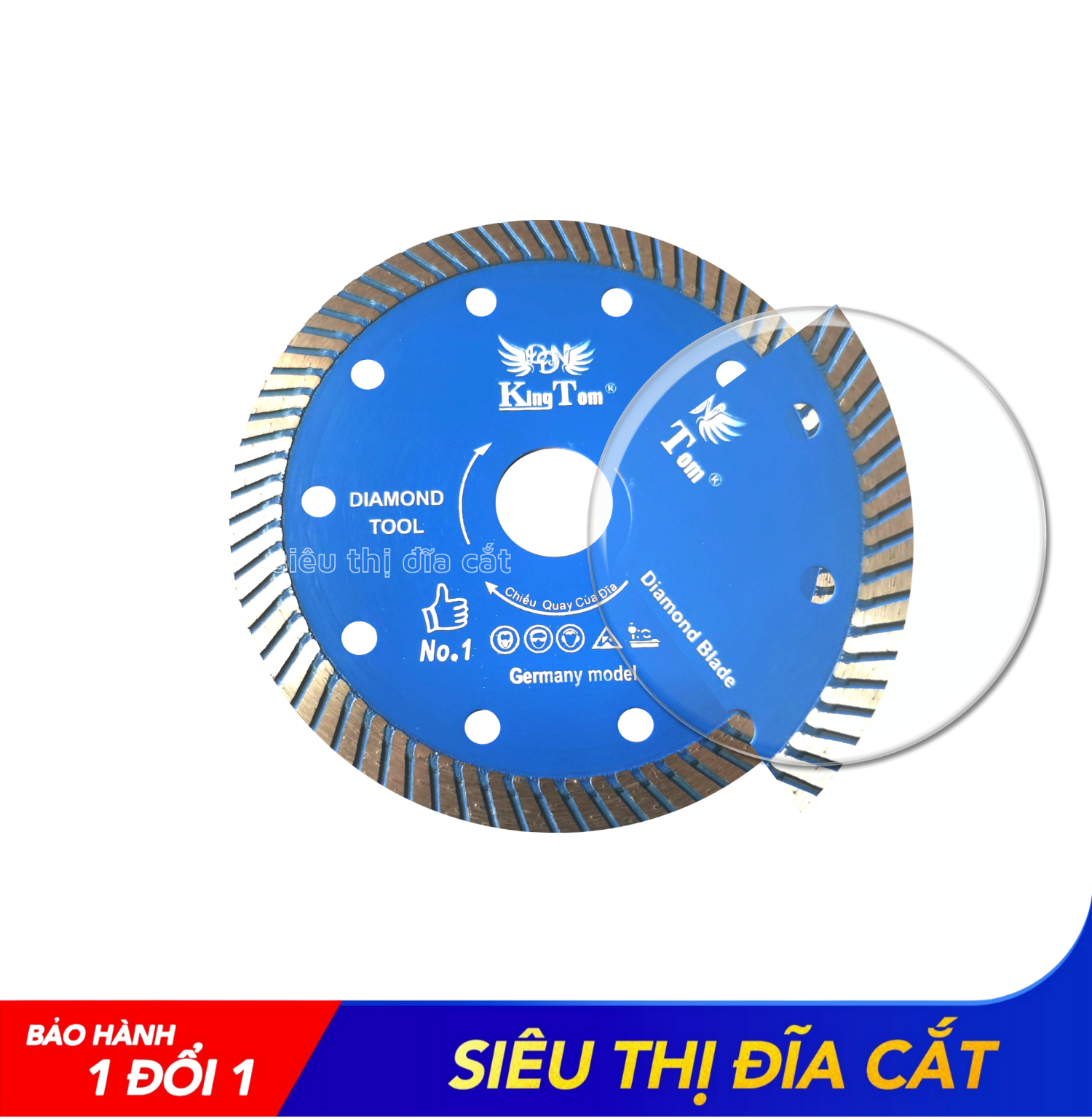 Lưỡi Cắt Đa Năng 125mm KingTom - Chuyên Đá Cứng, Gạch Bóng Kiếng