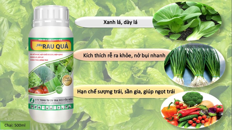 SIÊU RAU QUẢ - dưỡng cây mướt lá