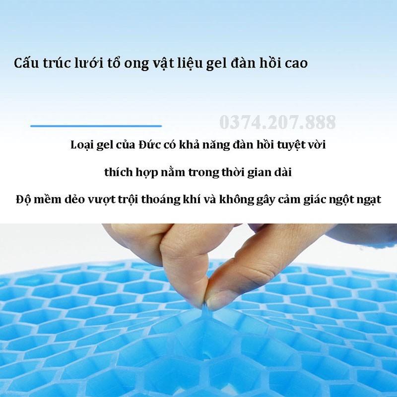 Đệm Lót Ghế, Đệm Gel Thoáng Khí, Nệm Ngồi Ô Tô Dạng Gel Điều Hoà Tuần Hoàn Máu, Chống Thoái Hoá Cột Sống IKA.HOME