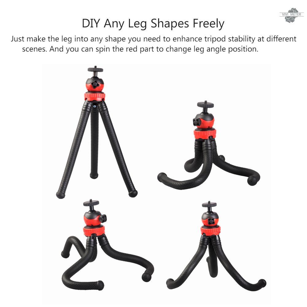 Giá Đỡ Ba Chân Mini Hình Bạch Tuộc Linh Hoạt Với Đầu Bi Xoay 360 Độ Cho Máy Ảnh Dslr Action Smartphone