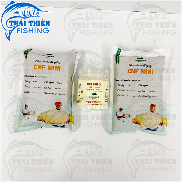 Combo 2 Gói Cám CNF Mini, 1 Hũ Bột Ngũ Vị Hương Chung Nguyễn Fishing Dùng Câu Cá Tổng Hợp Như Chép, Trôi, Trắm, Phi