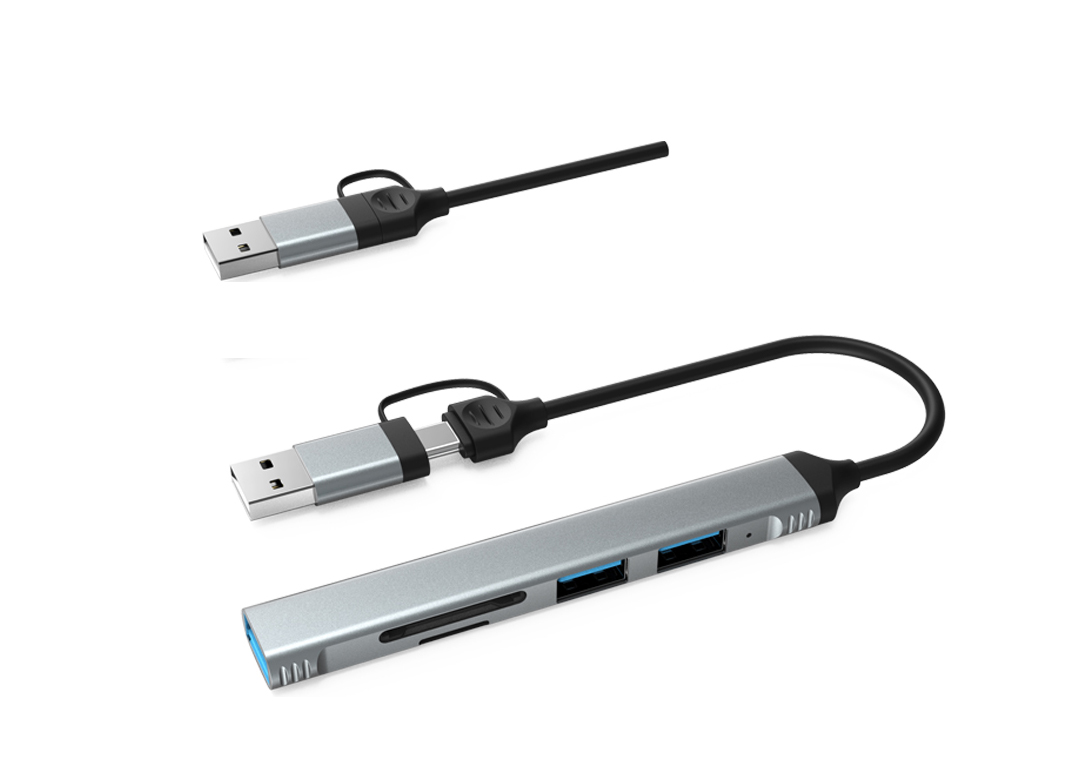 CÁP CHUYỂN ĐỔI CỔNG TYPE-C/USB 3.0 RA 3 CỔNG USB3.0+SD/TF